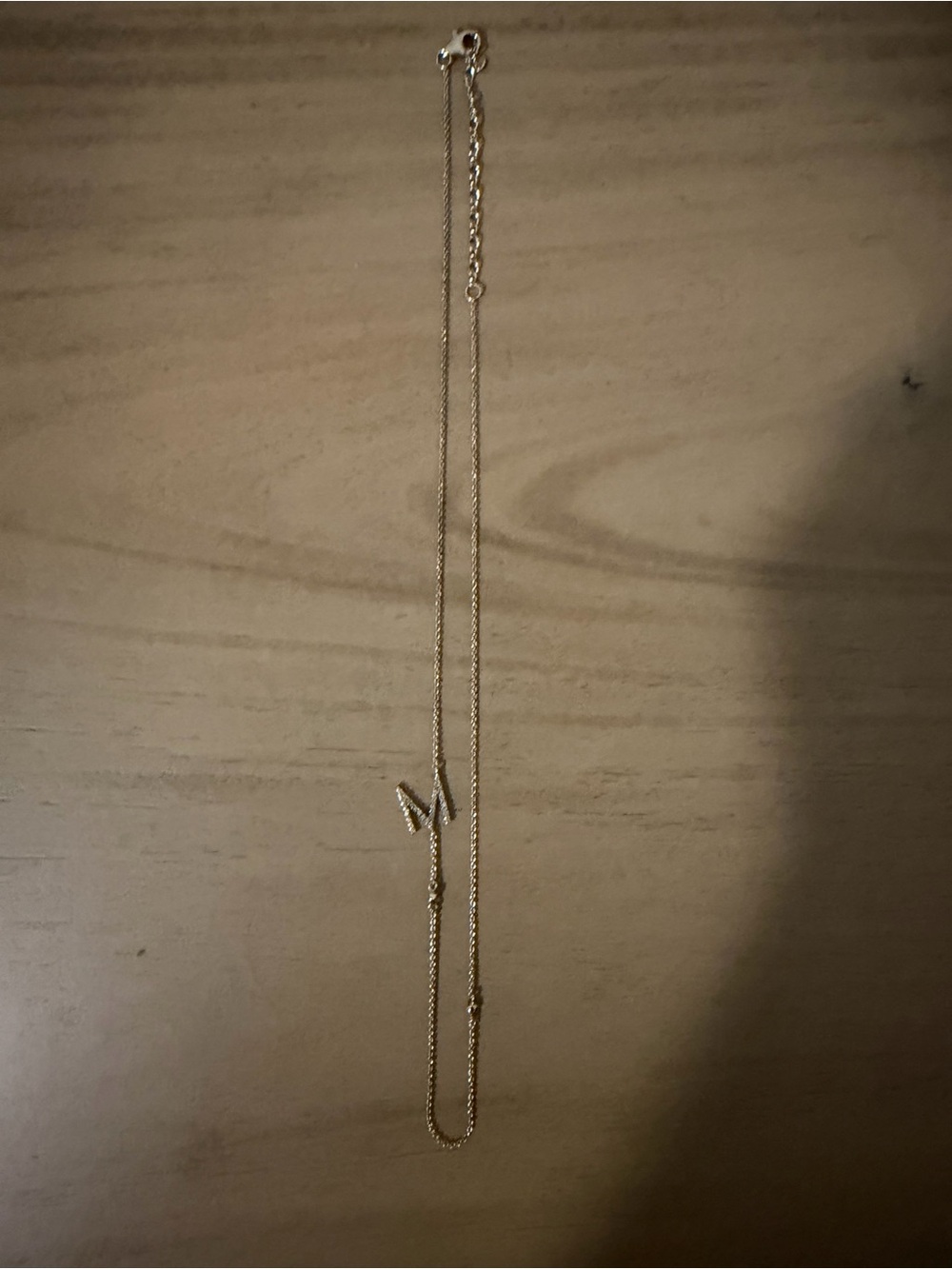Anthropologie Silver Initial 'M' Pendant Necklace